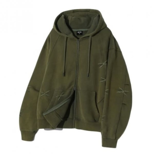 피그먼트 국내판 트릴리온 도밍고 2WAY 스웨트 후드 집업 KHAKI 146605