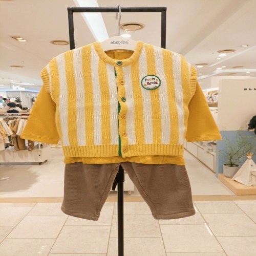 압소바 진노랑 스토이 니트 베스트 3set AY721202