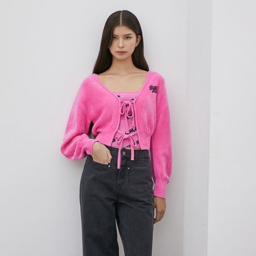 에고이스트 리본 여밈 레터링 포인트 V넥 KGEQ4KG961 738763