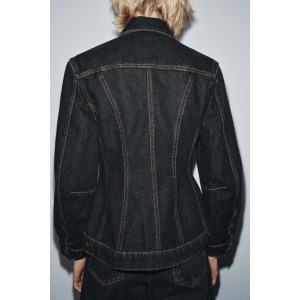 자라 국내 ZW 컬렉션 슬림핏 데님 재킷 블랙 6840/278/800 5361439