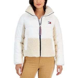 타미힐피거 여성용 나일론 셰르파 패딩 재킷, Gardiners Wash, XL 110469