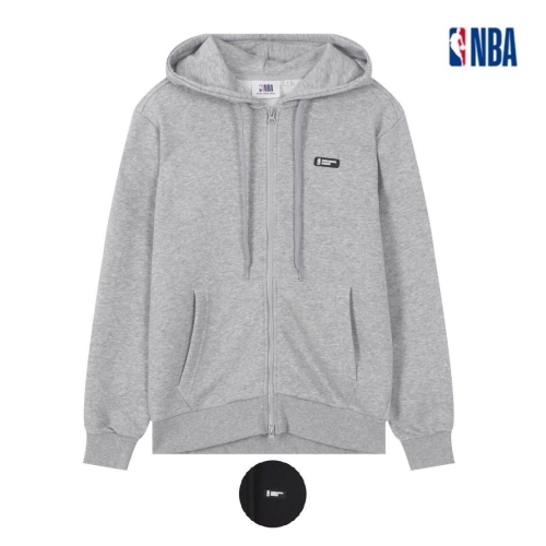 NBA 남여공용 스몰 로고 점퍼 후드집업 N235JT159P S 멜란지그레이