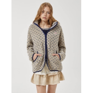 후아유 Dot Pattern Fleece Jacket WHMZF4V61F 스티브 자켓집업집업 자켓플리스