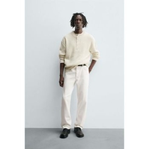 자라 릴렉스드 핏 BUTTONNECK 스웨터 에크루 7140305712 870899