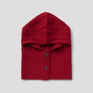 빈폴 여성 울 케이블 바라클라바 레드 BE5X84L316