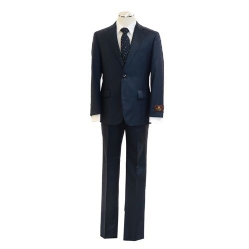 바쏘옴므 네이비 순모 울 100 포멀핏 정장 세트 LYYCJF35