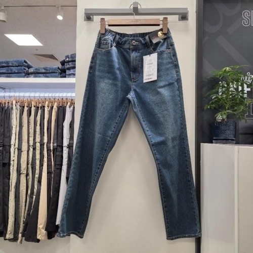 리트머스 HC12 기모 오픈 밴딩 크롭 데님 팬츠 기모 오픈 밴딩 크롭 데님 팬츠 LP9DU964-063