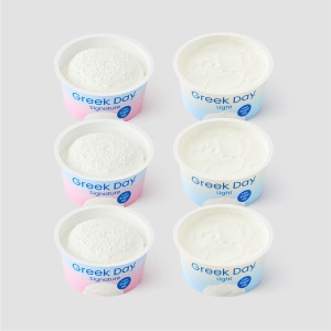 그릭데이 그릭요거트 시그니처 100g x 3개 + 라이트 100g x 3개
