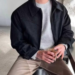 라일리 Rly 아우터 집업 카라 블루종 자켓 남자 코디 41308487