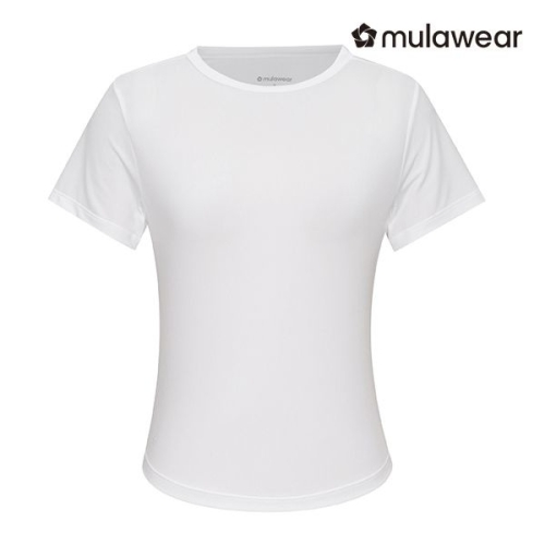 뮬라웨어  MULA9_MTS02WH002_WH_ 여성 베이직 라운드 반팔 티셔츠 MTS02WH002_WH