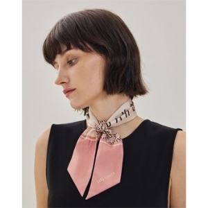 핑크 여성 DD 패턴 쁘띠 실크스카프 DCSC6E916P2