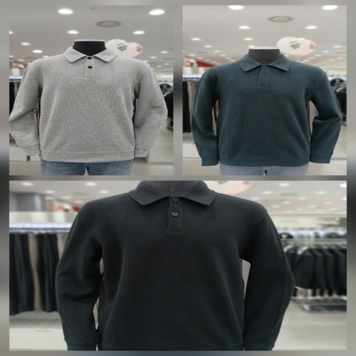 ANDZ 캐쥬얼 카라 맨투맨 티셔츠 3종 HZF4TT1105_GN 구리