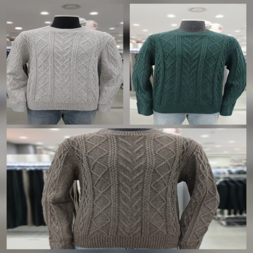 ANDZ 캐쥬얼 모혼방 꽈베기 니트 3종 HZF4ER1203_GN 구리