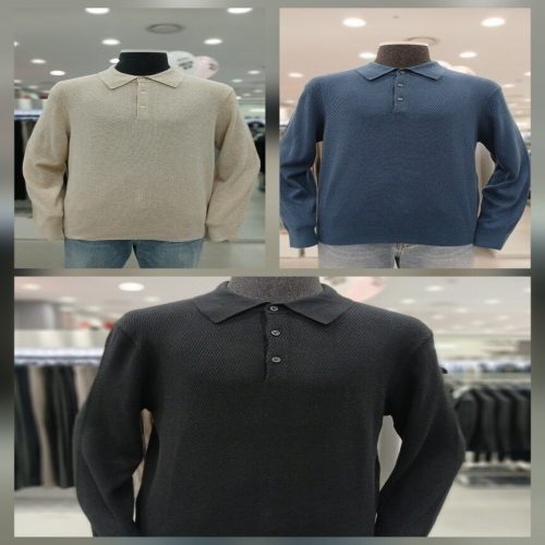 ANDZ 캐쥬얼 모혼방 짜임 카라니트3종 HZF4ET1105_GN 구리