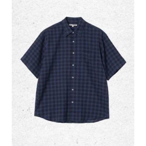 아카이브 ltgt 밀로 MILLO ARCHIVE 웨이드 패턴 하프 셔츠 블루 ML577BLU 1345648