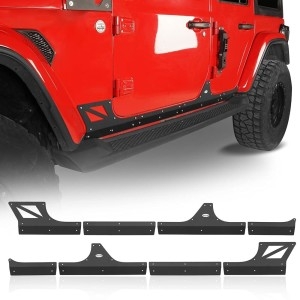 JEEP 랭글러 JL 2018-2025 무제한 4도어 블랙과 호환되는 u-Box 바디 아머 클래딩