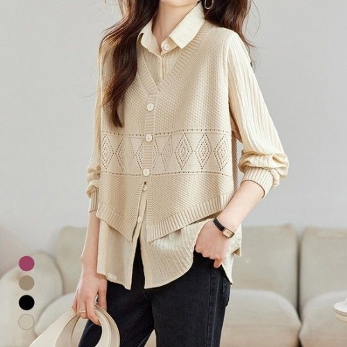 KARRA SY 더블베스트블라우스_A5F0204