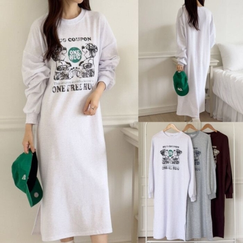 나야홍 위쉬몰 SE 허그베어맨투맨원피스 V399H510 빅사이즈