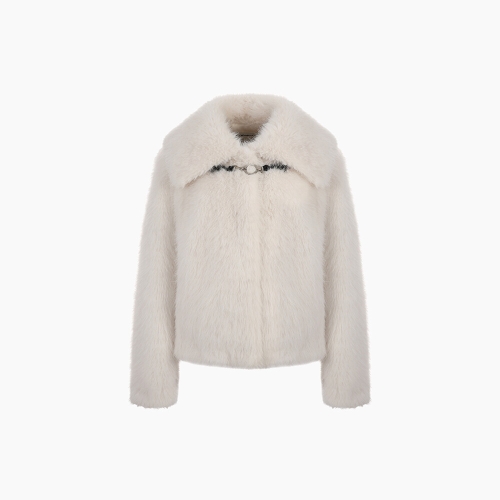 에고이스트 여성 와이드카라 페이크퍼 자켓 ER4TF001