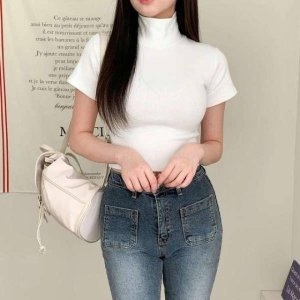 수프 크롭 후드집업 반팔티 티셔츠 여성티셔츠 후 크롭티 WFK7OOU