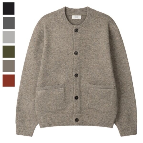 리빌모아 남자 아르테 라운드 포켓 버튼 가디건 SG-CA-Q084-차콜