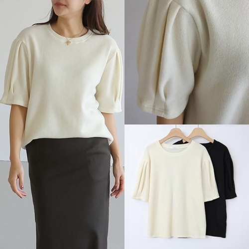 위쉬몰 LY 포근나른주름퍼프반팔티 T307H 510 빅사이즈 41587619