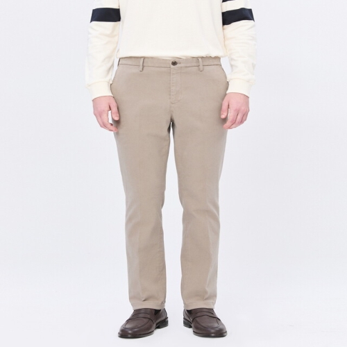 헤지스 남성 베이지 면혼방 기모 팬츠_WHPA4D501I2