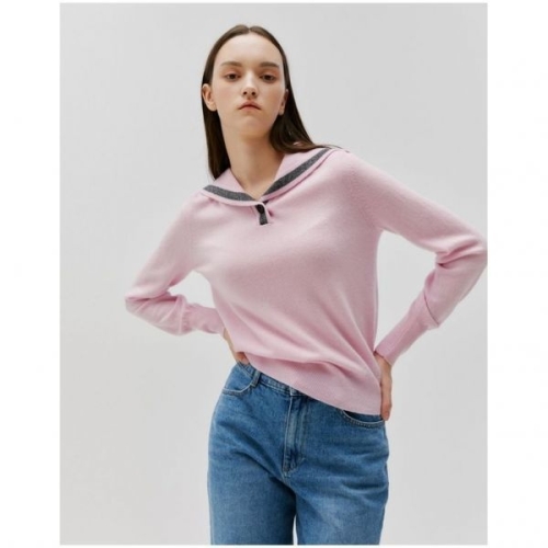 질스튜어트 뉴욕 우먼 핑크 라인배색 울캐시미어혼방 니트 JSSW2D833P1 799139