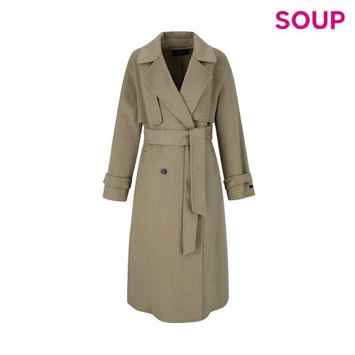 스위트숲 더블 버튼 울 블렌드 롱 코트 OZBHCQ5