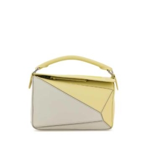 로에베 Multicolor leather x Josef and Anni Albers small Puzzle handbag A510..