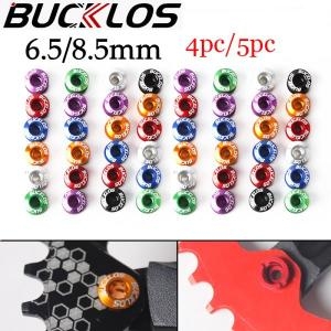 체인 BUCKLOS-4 개 5 체인 링 볼트 6.5mm 휠 나사 알루미늄 합금 플레이트 싱글/더블 크랭크