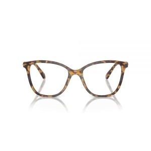 스와로브스키 여성용 Sk2020f 로우 브릿지 핏 스퀘어 처방 안경 프레임 하바나/데모 렌즈. 122788 Havana/Demo Lens