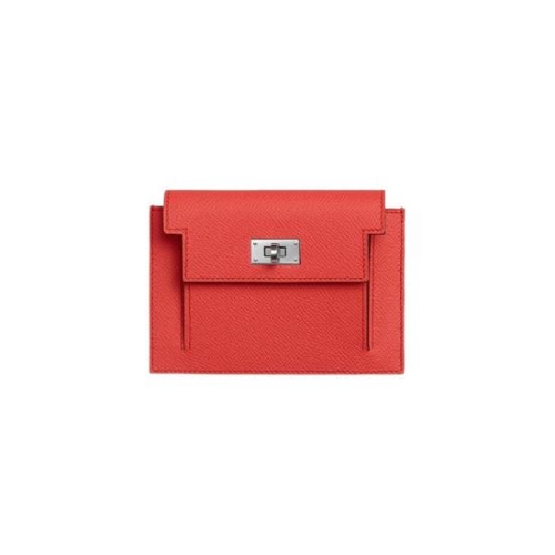에르메스 켈리 포켓 컴팩트 지갑 앱송 팔라듐 하드웨어 로즈 텍사스 H079001CK0E