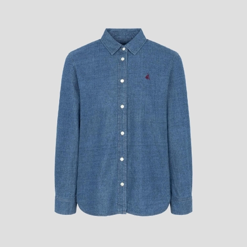 빈폴레이디스 여성 기모 데님 레귤러핏 셔츠 BF5X64C03R