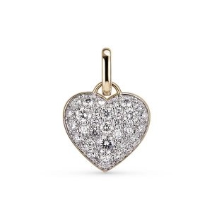 도로시  랩다이아 전문관 14k 글로우 하트 랩 다이아몬드 참 펜던트_중 360276