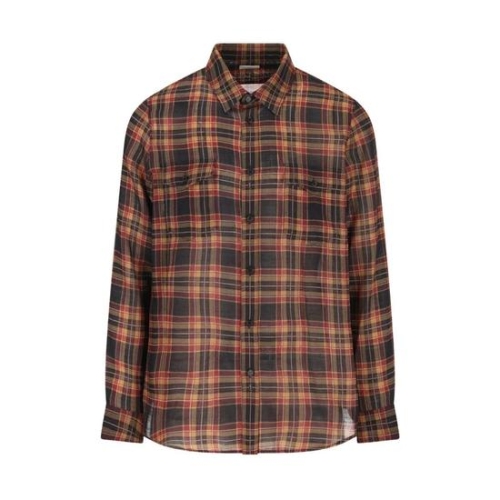 생로랑 카상드르 체크 포켓 셔츠 838723Y26ZA6703 T