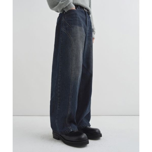 드로우핏 ltgt DRAW FIT 커브드 인시전 라인 데님 팬츠 SLATE BLUE DFDN4301SBL 664969