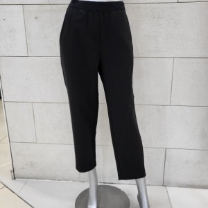 크로커다일레이디 패플 풀밴딩 배기핏 기모팬츠XLEWPT201-BK