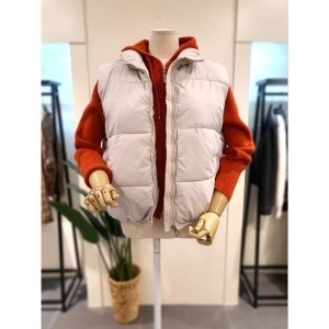 미스칸트 항아리 패딩 베스트 아이보리 KOVTPB02IV