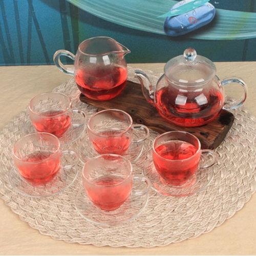 박씨상방 유리 손잡이잔받침 5인세트 350ml(400A)