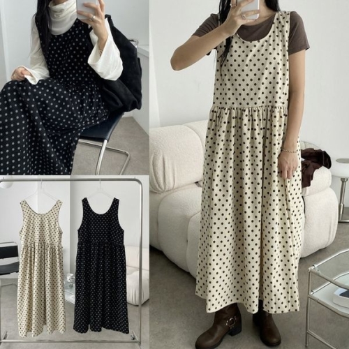 시드마켓 도트잔셔링나시원피스 510V435S 빅사이즈 여성의류