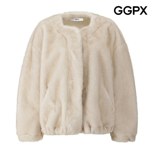 GGPX 여성 노카라 페이크 퍼 자켓 GPAJK009F