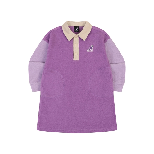 캉골키즈 플리스 카라 원피스 RD 2201 라벤더_ARDCOP22010LA