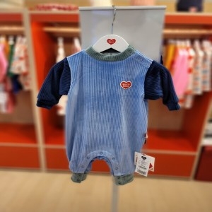 벨리타앤보이즈 BB5WBS24LB 베이비컬러블럭벨로아골지 긴팔점프수트