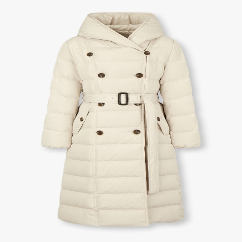 보브 여성 숄 후디드 더블 버튼 다운 롱 점퍼 7155417009