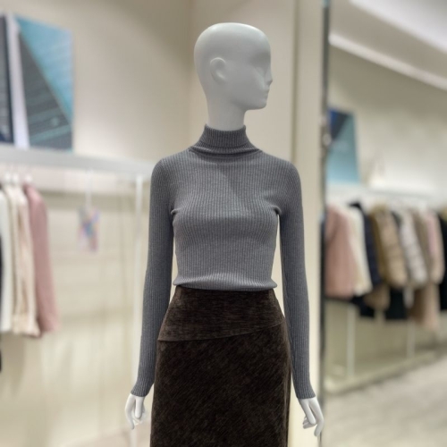 더아이잗 슬림핏 골지 터틀넥 풀오버 니트 OGRBM1PO831