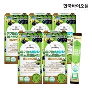 한국바이오셀 유기농 냉압착 엑스트라버진 올리브오일 스틱 140g(10gx14포)