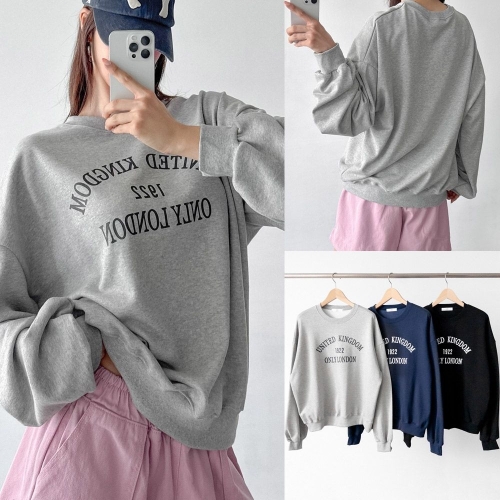 아이우먼 위쉬몰 NS 킹덤영문박시핏맨투맨 V433H510 빅사이즈