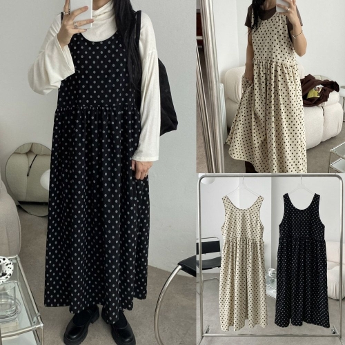 아이우먼 위쉬몰 GB 땡땡이패턴나시원피스 V435H510 빅사이즈