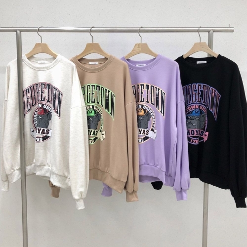 아이우먼 빅사이즈티 V437L510 불독호야그래픽맨투맨 SE